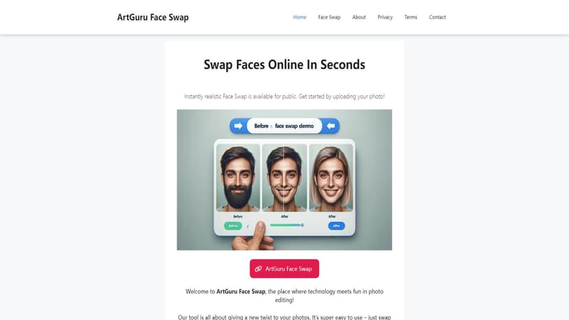 ArtGuru AI Face Swap - ArtGuru AI 提供在线秒换脸服务，上传照片即可体验逼真的换脸效果。