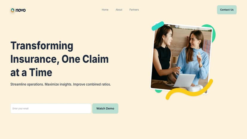 Novo AI - Novo AI帮助保险公司利用生成式AI自动化理赔处理，检测欺诈，实现10倍效果。