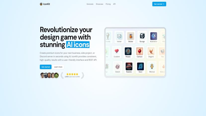 IconKit - IconKit利用AI技术，快速生成适用于商业、副业或Discord服务器的高质量图标。