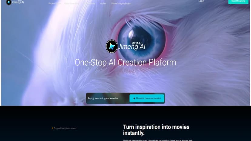 Jimeng AI - Jimeng AI是一款基于AI的视频生成工具，可以将简单的文本或图像转化为高清视频，轻松创作出令人惊叹的视觉内容。