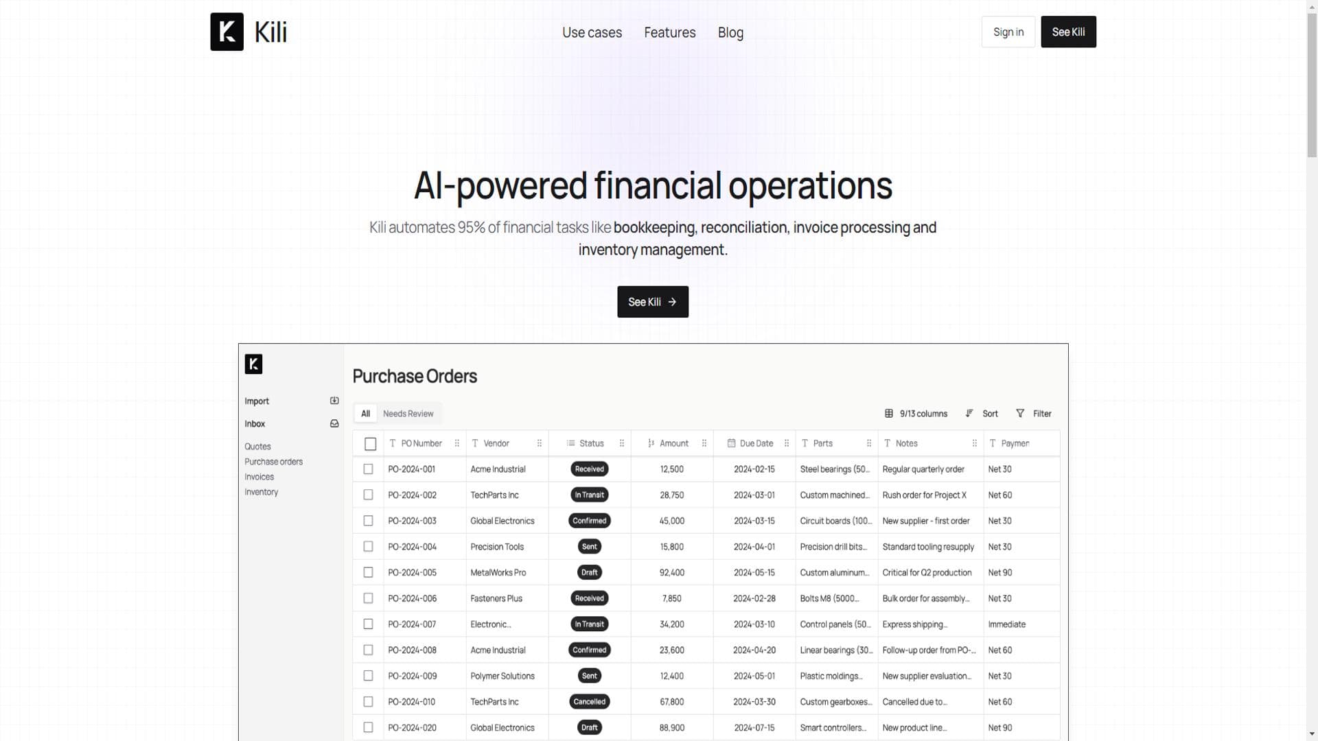 AI assistant for businesses | Manage bills and invoices