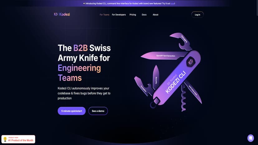 Kodezi ai - 提高代码质量和效率的AI开发工具。