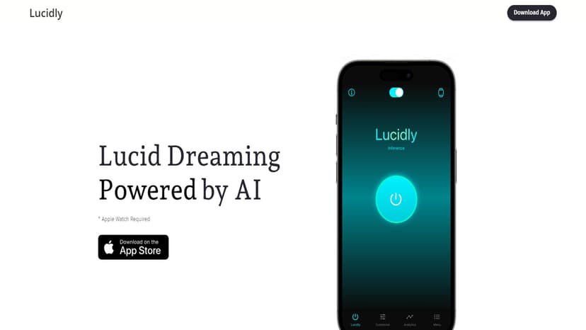 Lucidly - Lucidly是一款利用AI技术帮助用户在REM睡眠阶段实现清醒梦的应用。