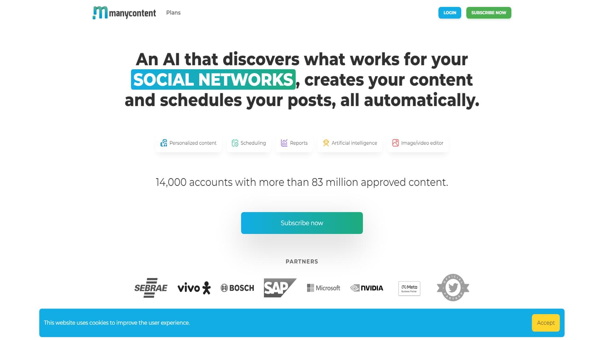 Manycontent - 创建并发布优质社交媒体内容的 AI 工具