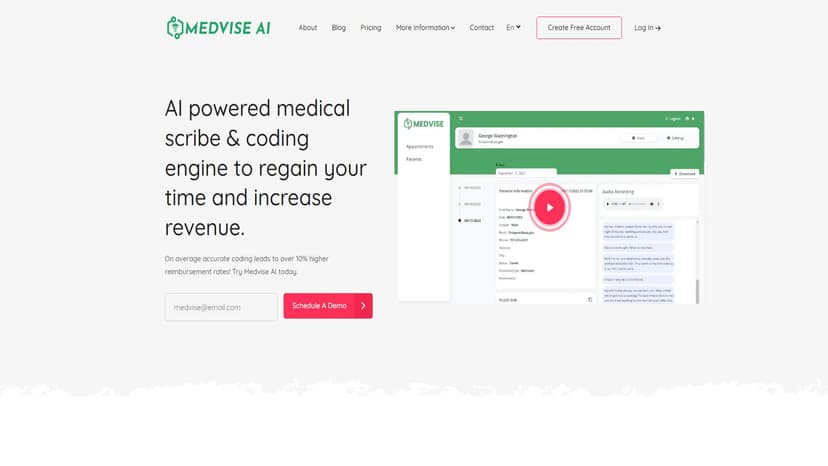 Medvise - Medvise AI 提供医疗领域的AI解决方案，帮助提高效率和收入。