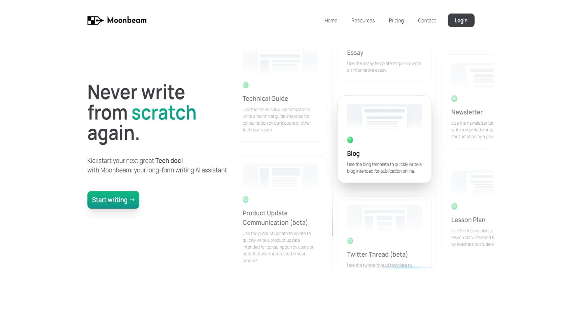 Moonbeam - Never write from scratch again.