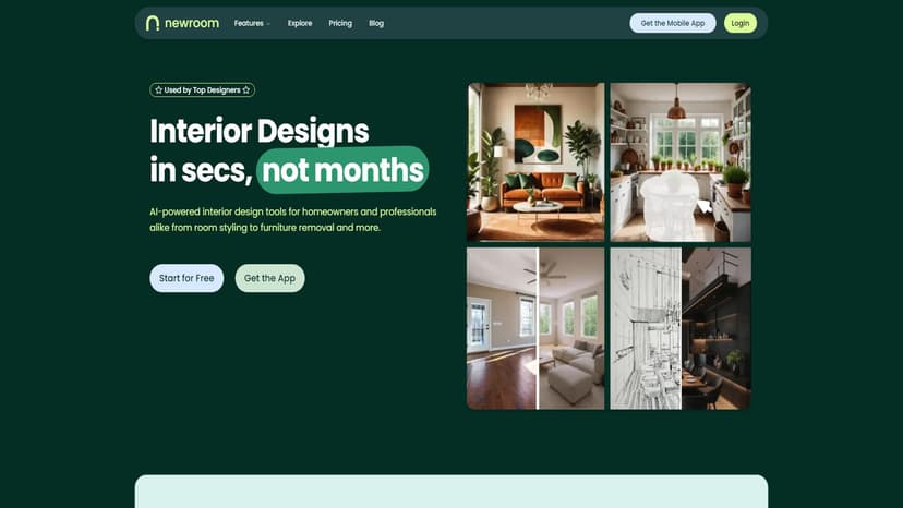NewRoom.io Interior Design Assistant - 新空间是一个专注于室内设计领域的AI工具平台，旨在为用户提供一站式的室内设计解决方案。通过我们的智能系统，您可以轻松地规划、设计和实现您的室内装修项目。