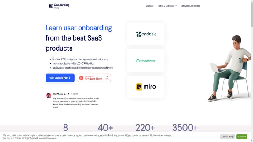 Onboarding Study - 浏览220多个用户引导示例，发现100多种来自最佳SaaS产品的强大策略。