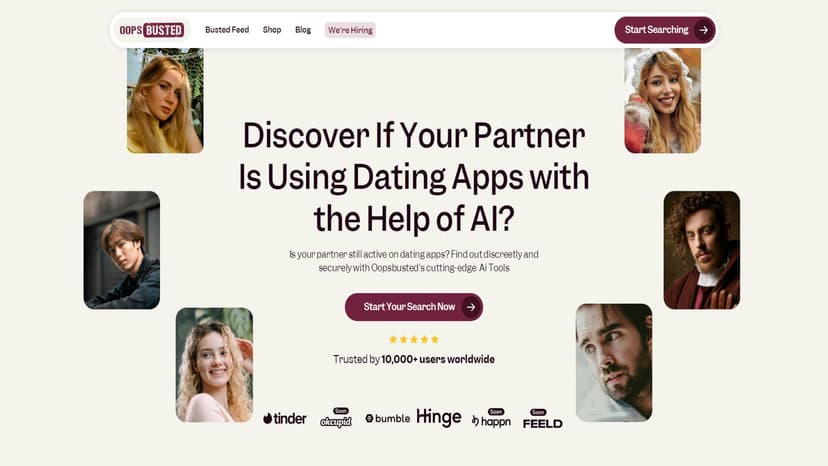 Oops Busted - OopsBusted 提供了一种方式，让个人可以发现他们的伴侣是否在流行的约会应用上活跃。
