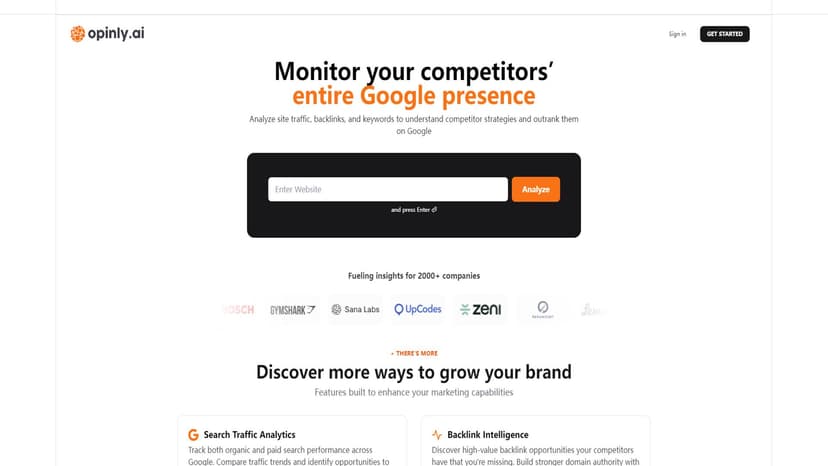 Opinly.ai - Opinly.ai帮你自动进行竞争对手分析，实时跟踪数据，揭示战略洞见。