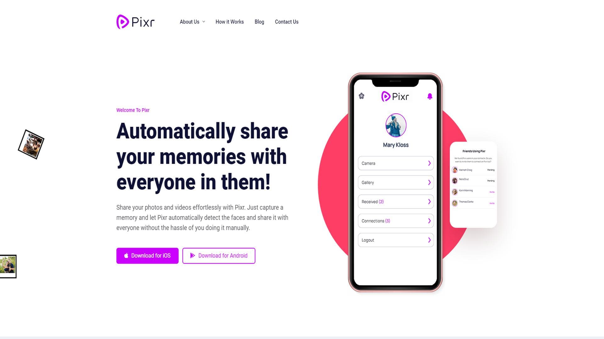 Pixr.ai - 自动分享照片和视频的AI工具