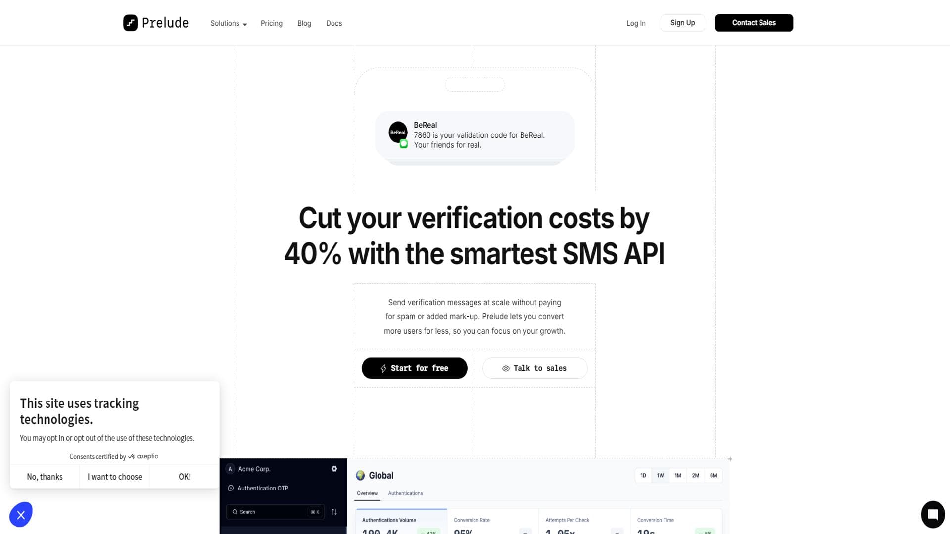 Prelude | OTP & SMS verification API built for developers.