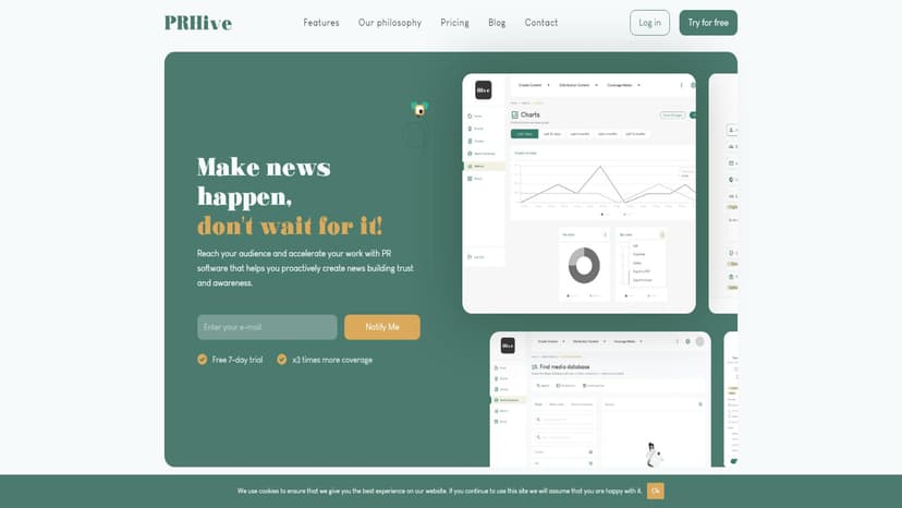 PRHive - PRHive是全面的交互式工具包，为任何公关专家提供所有必要的功能，以轻松创建和管理整个公关过程，从初始开发和协作到出版。我们致力于扩大公关社区，使其对所有专业人员和专家都可及。如果您感到与客户分离，我们可以重新整合您，通过自动化特性如媒体覆盖报告、投稿AI、新闻发布等来集中您的媒体关系。我们希望改变公关行业，让媒体覆盖变得普遍，并为所有公司提供一个独特的声音。