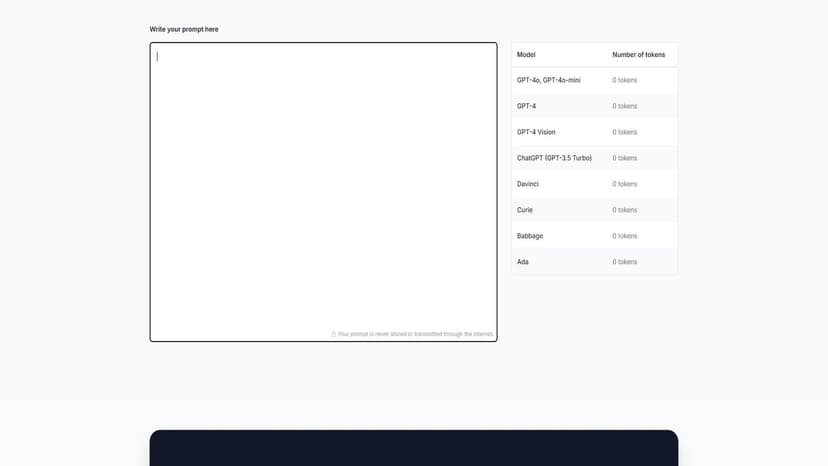 Prompt Token Counter for OpenAI Models - 确保您的提示适合您使用的模型的令牌限制。