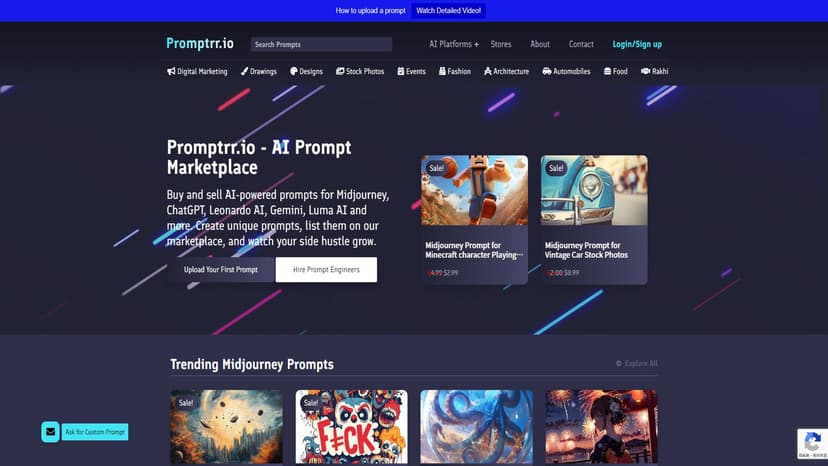 PromptRr - PromptRr是一款基于人工智能的生成文本工具，旨在帮助用户快速、准确地创建高质量的文本内容。