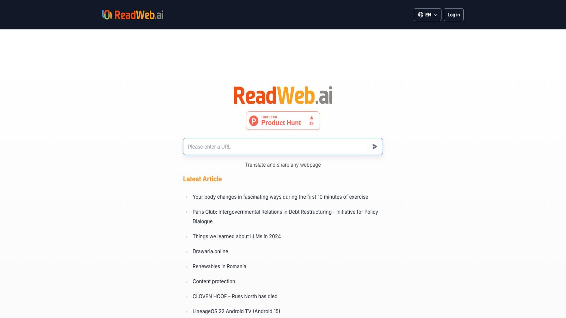 ReadWeb.ai：免费即时多语言网页翻译与双语浏览体验平台