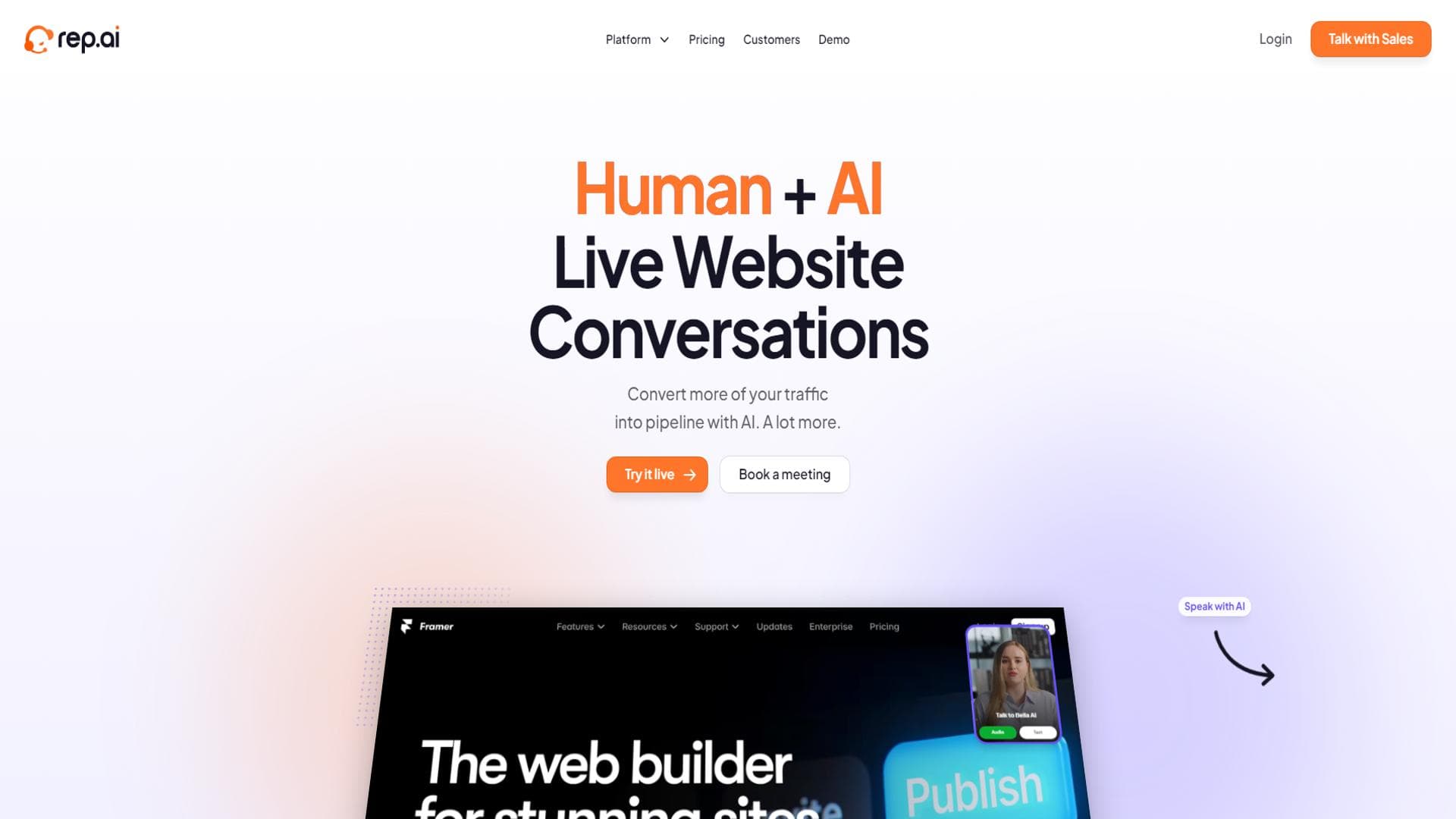 Rep.ai | AI Live Chat, AI Intent, AI Dialer