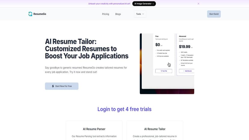 AI Resume Tailor - AI简历定制工具，帮助用户根据职位需求创建个性化简历，提升求职成功率。