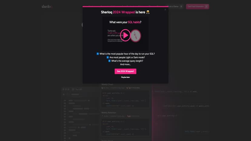 Sherloq - Sherloq是一个集中管理所有SQL查询的地方，支持日常临时查询需求。