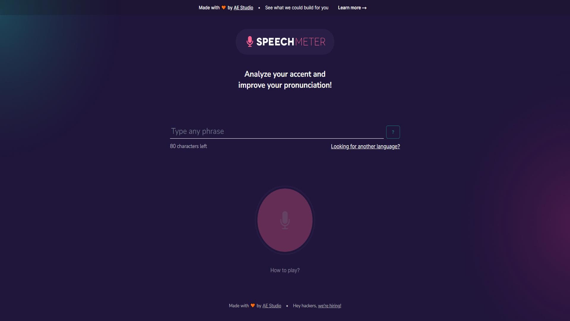 Speech Meter - 分析你的口音并改善发音