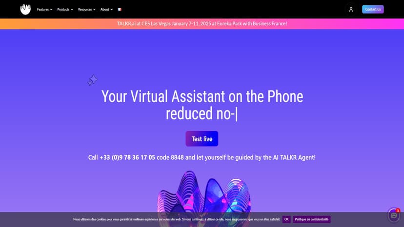 Talkr.ai - Talkr.ai 是一个无代码平台，帮助企业在72小时内集成AI代理。