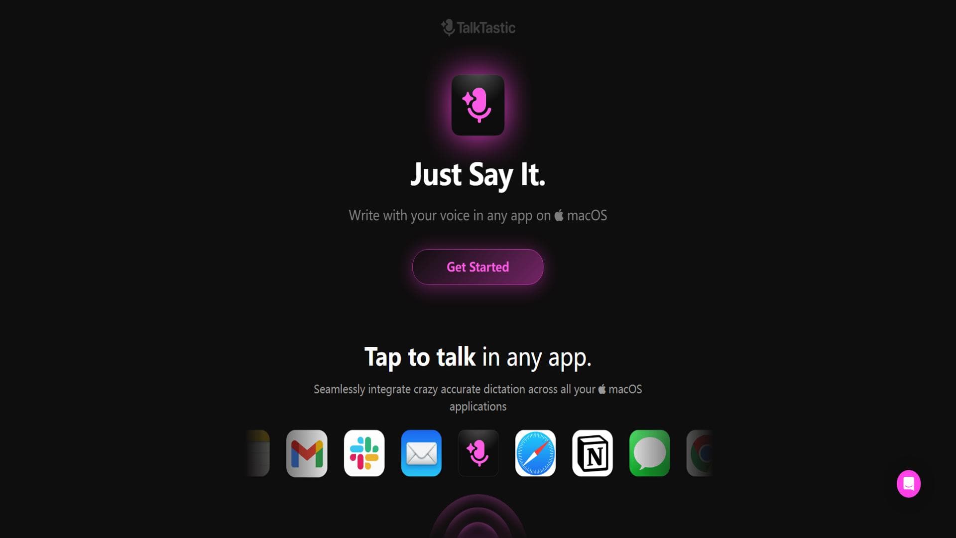TalkTastic – Just Say It.
