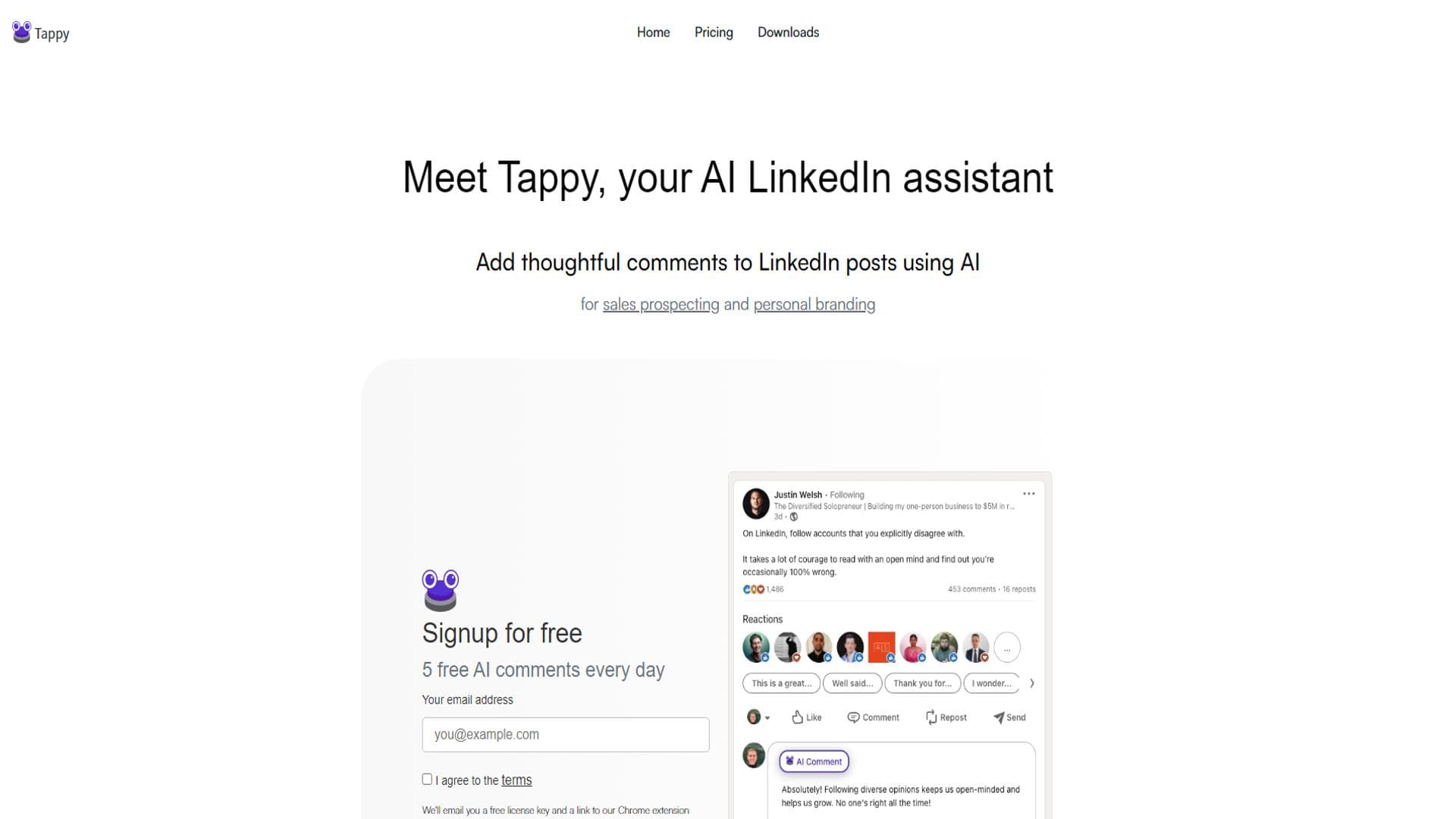 Tappy - 您的AI LinkedIn助手