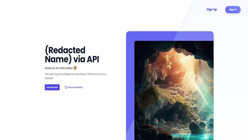 (Redacted Name) API - 通过 The Next Leg 提供的非官方 API，轻松与 AI 图像生成工具互动，享受无限生成和独家设置。