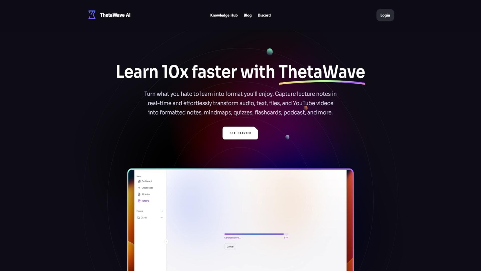 Thetawave AI – Best AI Note Taker for College Students