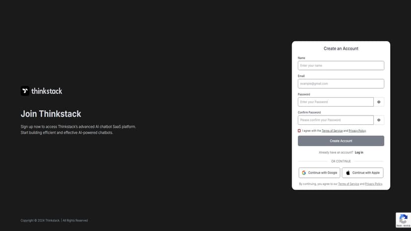 Thinkstack - Thinkstack是一款先进的AI聊天机器人云服务平台，提供了一个易于使用和灵活的工具集，使用户能够轻松构建、高效运行和管理智能聊天机器人。