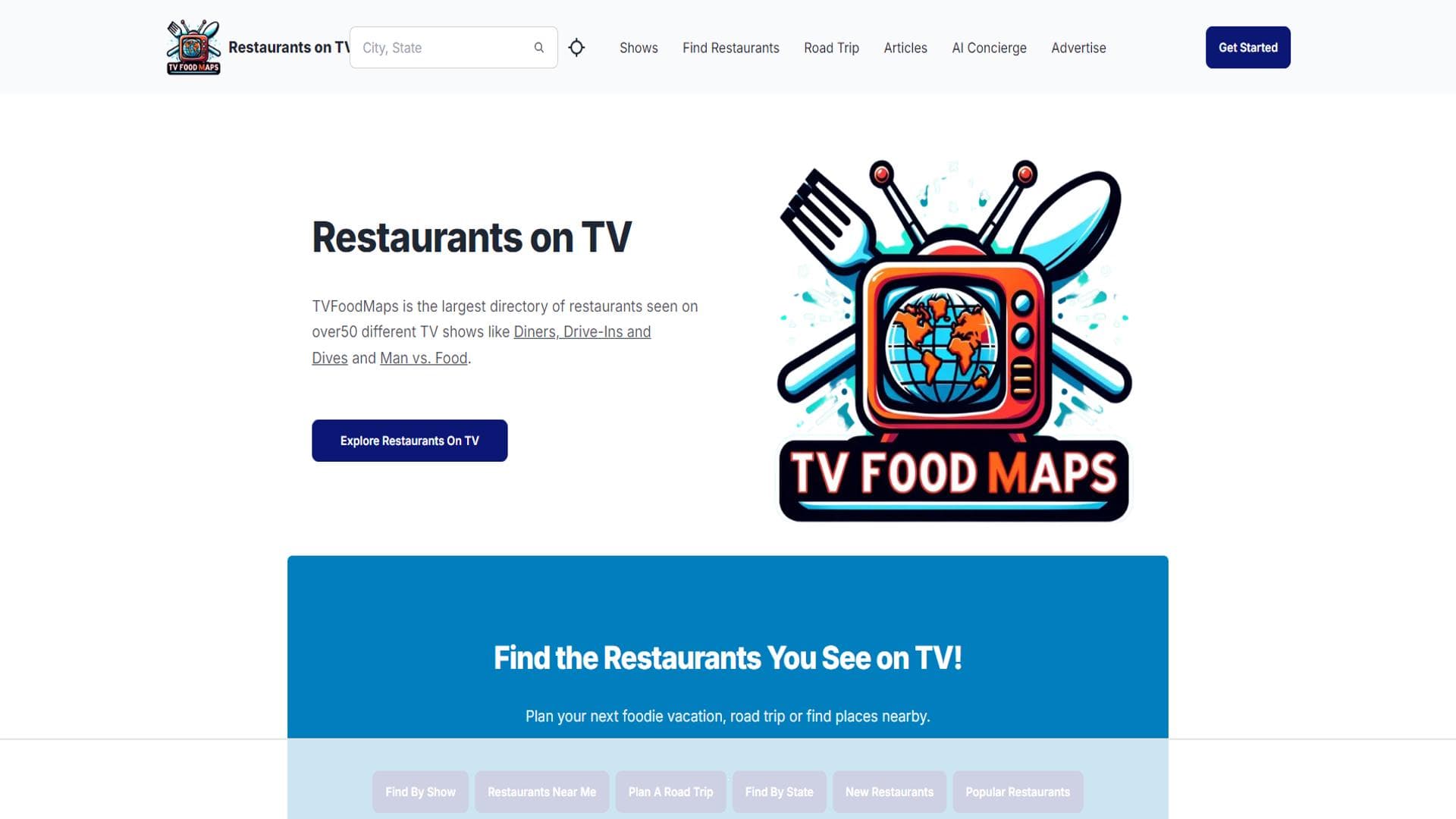 TVFoodMaps：在电视上看到的餐厅地图