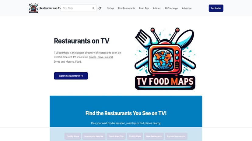TVFoodMaps - TVFoodMaps 是一个包含超过5000家在50多部电视节目中出现过的餐厅的地图工具。无论你想计划一次美食之旅、路游还是附近探索，TVFoodMaps 都能满足你的需求。