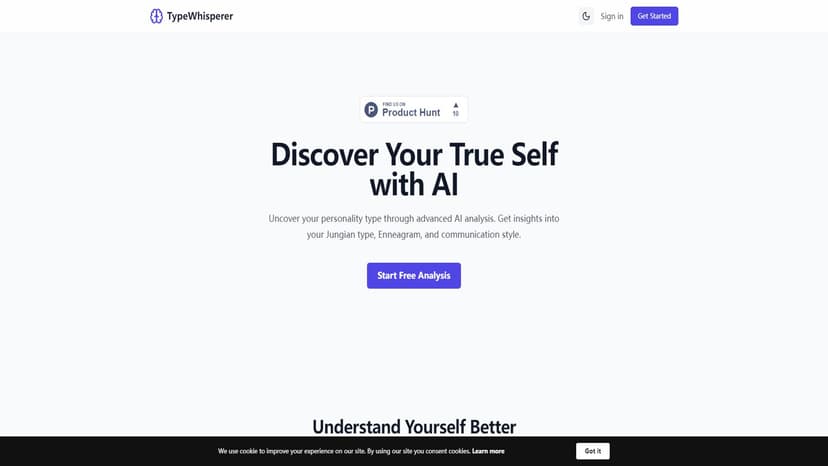 TypeWhisperer - TypeWhisperer通过先进的对话分析，帮助你发现MBTI、九型人格和本能堆栈。