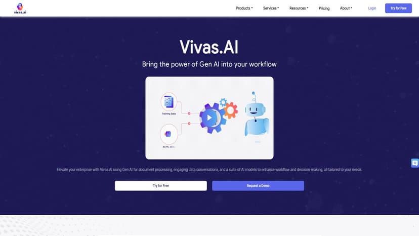 Vivas.AI - Vivas.AI利用生成式AI提升企业文档处理、数据对话和决策流程。