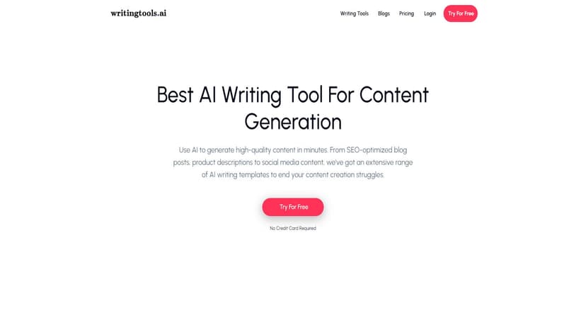 Writingtools.ai - Writingtools.ai是一款顶级AI写作工具，帮助用户快速生成高质量内容。