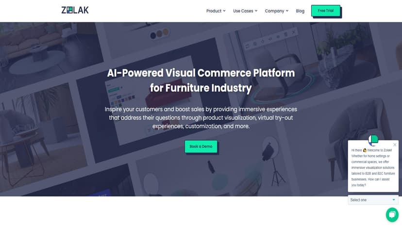 Zolak Visual Commerce Platform - 使用Zolak Visual Commerce Platform，您可以将家具在线商店带到一个全新的层次。通过我们的视觉化解决方案，可以提高参与度、促进销售，并创建令人印象深刻的在线体验。